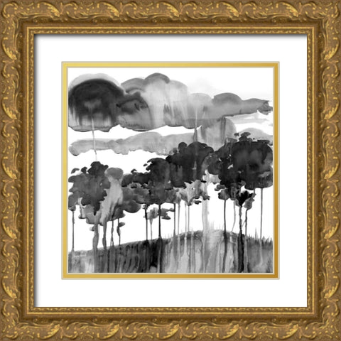 Cerulean Sky Gold Ornate Wood Framed Art Print with Double Matting by Troise Heidel, Theresa