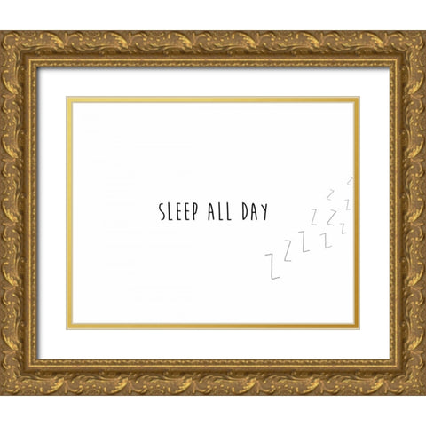 Dance All Night I Gold Ornate Wood Framed Art Print with Double Matting by CAD Designs