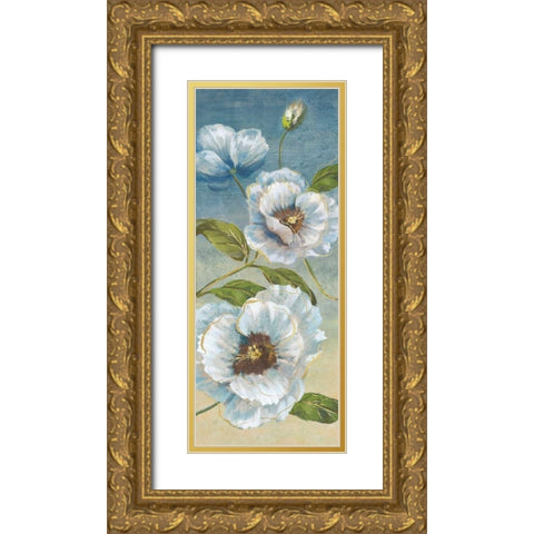 Poppy Paradise I Gold Ornate Wood Framed Art Print with Double Matting by Nan