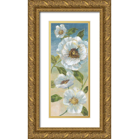 Poppy Paradise II Gold Ornate Wood Framed Art Print with Double Matting by Nan