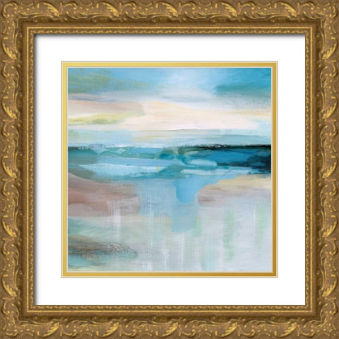 Coastal Dream Gold Ornate Wood Framed Art Print with Double Matting by Robinson, Carol