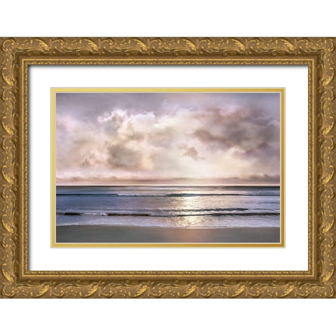 Velvet Beach Gold Ornate Wood Framed Art Print with Double Matting by Calascibetta, Mike