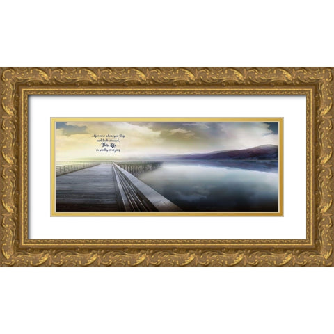 This Life Gold Ornate Wood Framed Art Print with Double Matting by Calascibetta, Mike