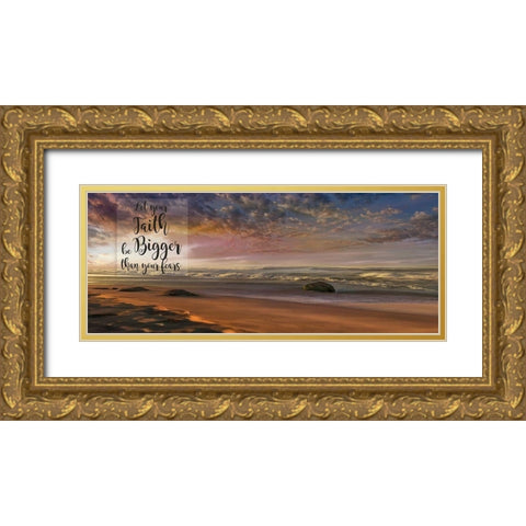 Your Faith Gold Ornate Wood Framed Art Print with Double Matting by Calascibetta, Mike