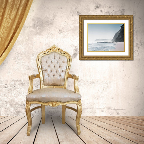 Blue Shore Gold Ornate Wood Framed Art Print with Double Matting by Delimont, Danita