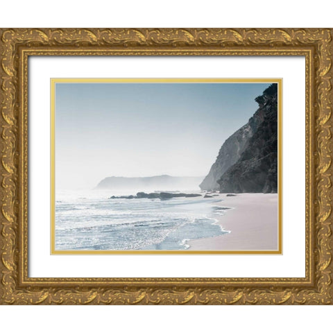 Blue Shore Gold Ornate Wood Framed Art Print with Double Matting by Delimont, Danita