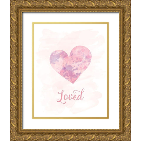 Loved Gold Ornate Wood Framed Art Print with Double Matting by Murray, Amanda