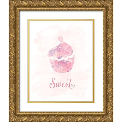 Sweet Gold Ornate Wood Framed Art Print with Double Matting by Murray, Amanda