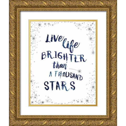 A Thousand Stars Gold Ornate Wood Framed Art Print with Double Matting by Murray, Amanda