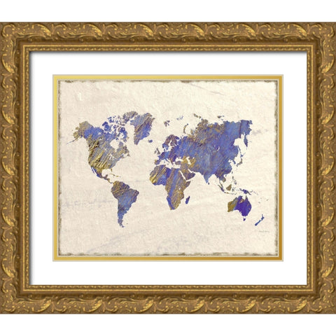 Painterly World Gold Ornate Wood Framed Art Print with Double Matting by Murray, Amanda