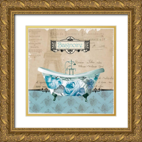 Jardin Baignoire Gold Ornate Wood Framed Art Print with Double Matting by Robinson, Carol