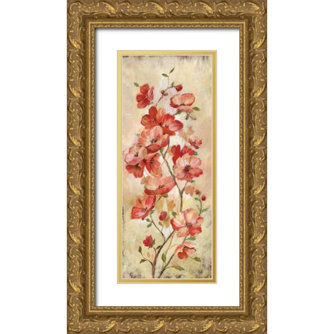 Blushing Beauties II Gold Ornate Wood Framed Art Print with Double Matting by Nan