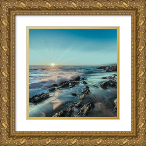 Laguna Light Gold Ornate Wood Framed Art Print with Double Matting by Delimont, Danita