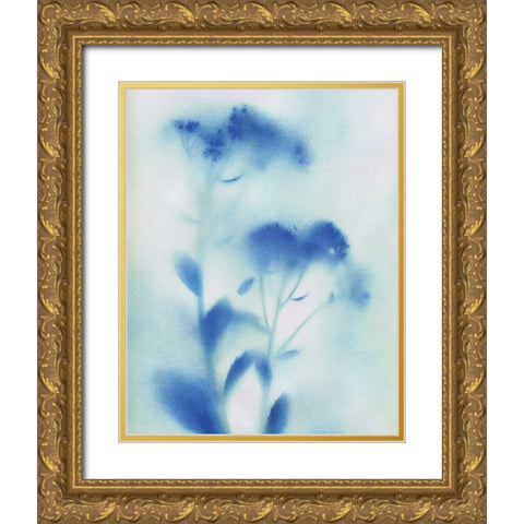 Misty Meadow Flowers Gold Ornate Wood Framed Art Print with Double Matting by Craven, Katrina