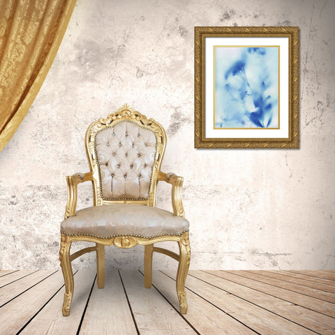 Misty Meadow Flowers Gold Ornate Wood Framed Art Print with Double Matting by Craven, Katrina