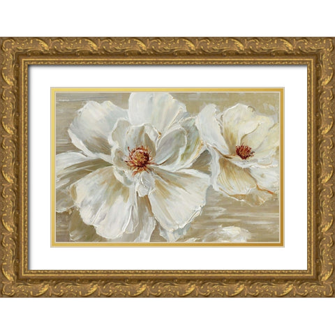 Bloomin Beauties Gold Ornate Wood Framed Art Print with Double Matting by Swatland, Sally