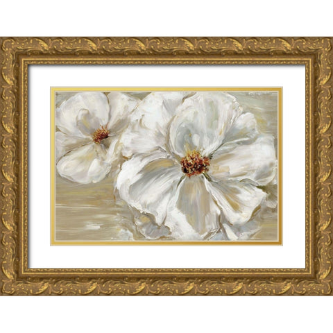 Bloomin Beauties Gold Ornate Wood Framed Art Print with Double Matting by Swatland, Sally