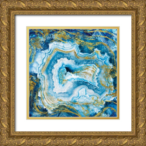 Touch of Gold Agate Gold Ornate Wood Framed Art Print with Double Matting by Delimont, Danita