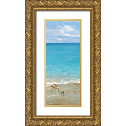 Brunch On The Gold Ornate Wood Framed Art Print with Double Matting by Swatland, Sally