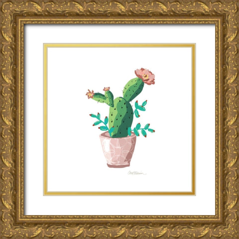 Cute Cactus I Gold Ornate Wood Framed Art Print with Double Matting by Robinson, Carol
