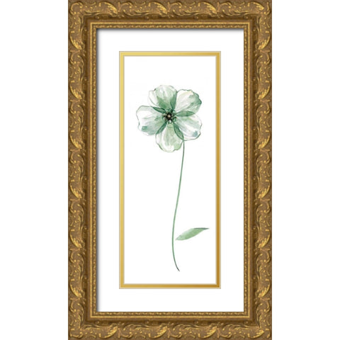 Sage Flower II Gold Ornate Wood Framed Art Print with Double Matting by Robinson, Carol
