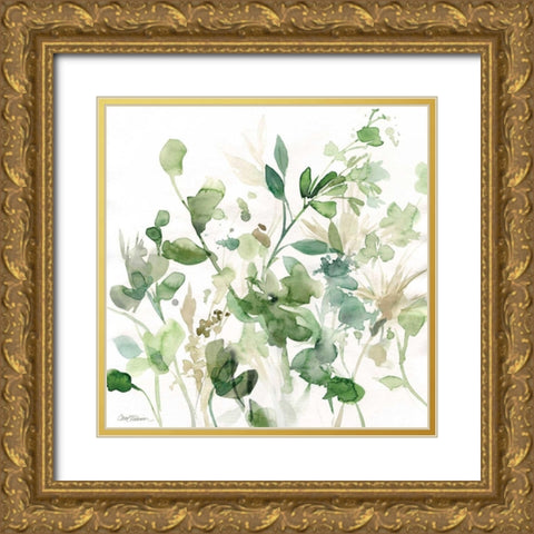 Sage Garden I Gold Ornate Wood Framed Art Print with Double Matting by Robinson, Carol
