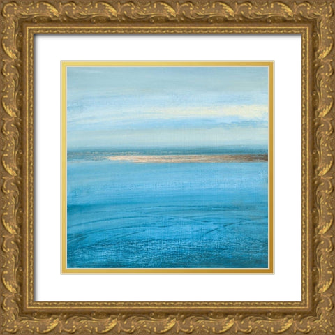 Ocean Currents I Gold Ornate Wood Framed Art Print with Double Matting by Jill, Susan