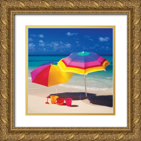 Bright Beach I Gold Ornate Wood Framed Art Print with Double Matting by Delimont, Danita