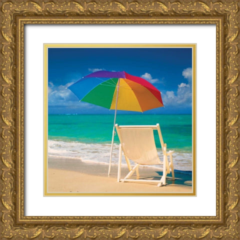 Bright Beach II Gold Ornate Wood Framed Art Print with Double Matting by Delimont, Danita
