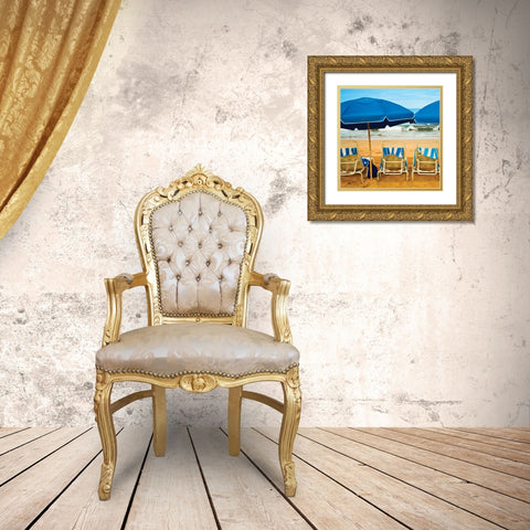 Bright Beach III Gold Ornate Wood Framed Art Print with Double Matting by Delimont, Danita
