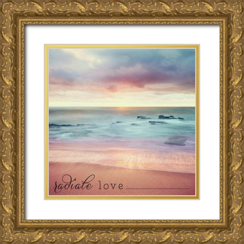 Radiate Love Gold Ornate Wood Framed Art Print with Double Matting by Frank, Christopher Talbot