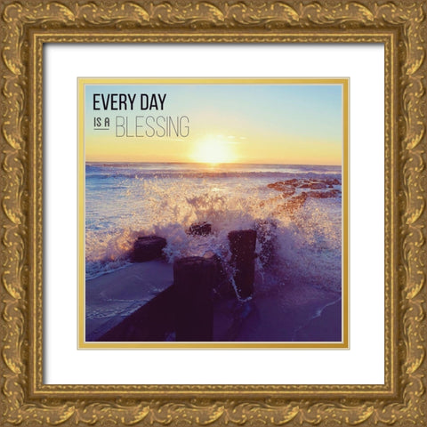 Everyday is a Blessing Gold Ornate Wood Framed Art Print with Double Matting by Carpentieri, Natalie