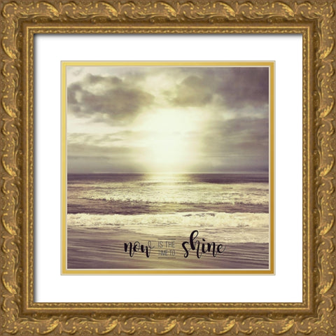 Now is the Time to Shine Gold Ornate Wood Framed Art Print with Double Matting by Calascibetta, Mike