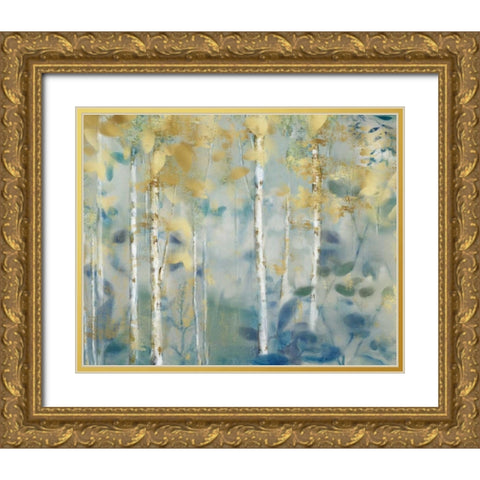 Gilded Forest II Gold Ornate Wood Framed Art Print with Double Matting by Nan