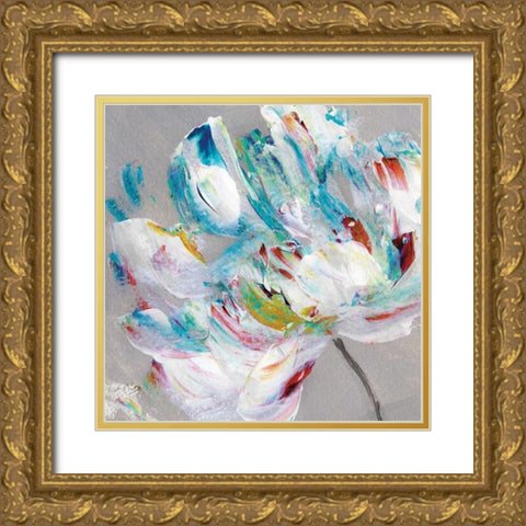 Flower Power Gold Ornate Wood Framed Art Print with Double Matting by Craven, Katrina