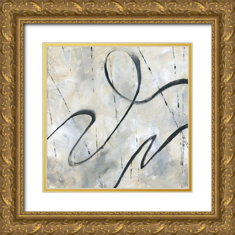 Neutral Dance II Gold Ornate Wood Framed Art Print with Double Matting by Nan