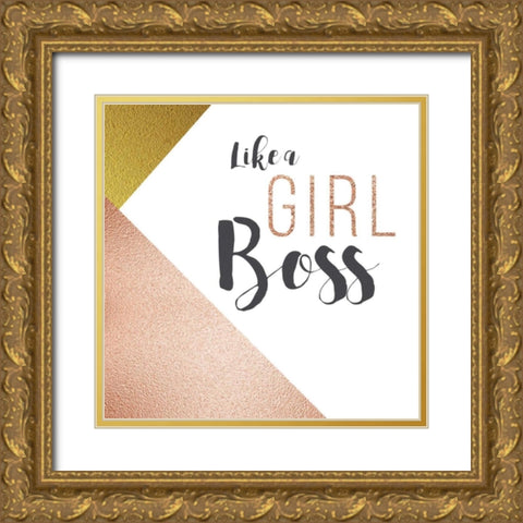 Girl Boss Gold Ornate Wood Framed Art Print with Double Matting by Murray, Amanda