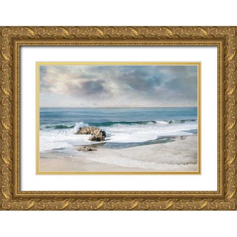A Forever Gold Ornate Wood Framed Art Print with Double Matting by Calascibetta, Mike