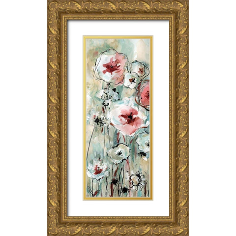 Garden Glow II Gold Ornate Wood Framed Art Print with Double Matting by Robinson, Carol