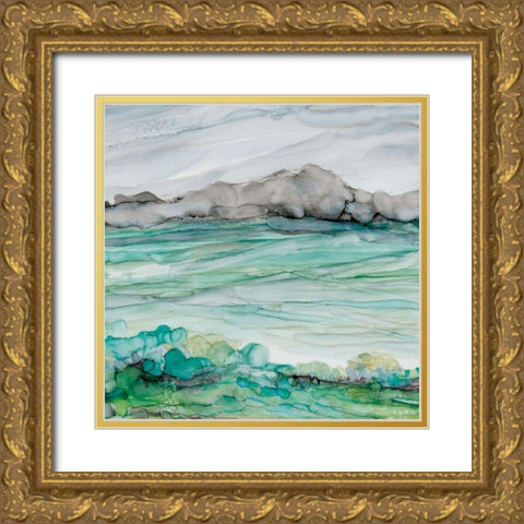 Sea of Marble II Gold Ornate Wood Framed Art Print with Double Matting by Robinson, Carol