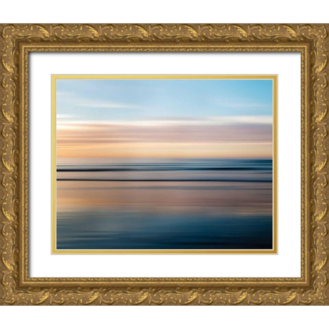 La Jolla Waves Gold Ornate Wood Framed Art Print with Double Matting by Delimont, Danita