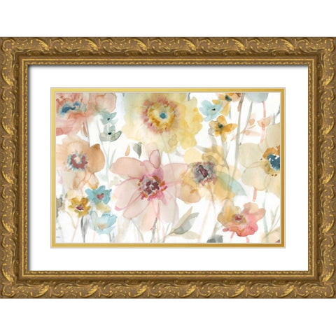Soft Spring II Gold Ornate Wood Framed Art Print with Double Matting by Robinson, Carol