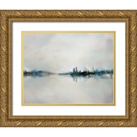 Calm Morning Gold Ornate Wood Framed Art Print with Double Matting by Nan