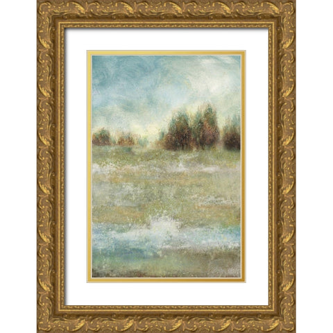 Meadow Enchantment Gold Ornate Wood Framed Art Print with Double Matting by Nan