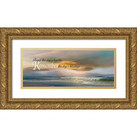 Remember Gold Ornate Wood Framed Art Print with Double Matting by Calascibetta, Mike
