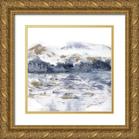 Marblescape Gold Ornate Wood Framed Art Print with Double Matting by Nan