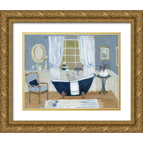 Violet Spa I Gold Ornate Wood Framed Art Print with Double Matting by Swatland, Sally