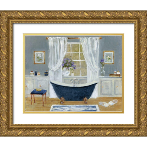 Violet Spa II Gold Ornate Wood Framed Art Print with Double Matting by Swatland, Sally