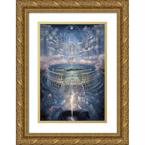 Solace II Gold Ornate Wood Framed Art Print with Double Matting by Stephens Jr., John H.