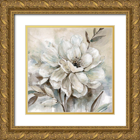 Neutral Bloom I Gold Ornate Wood Framed Art Print with Double Matting by Robinson, Carol